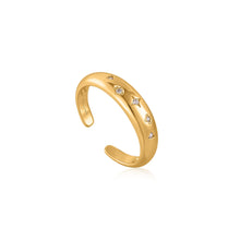 Load image into Gallery viewer, Gold Scattered Stars Adjustable Ring