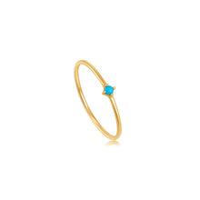 Load image into Gallery viewer, 14kt Gold Turquoise Stone Ring