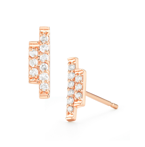 diamond sidebar earrings