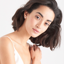 Load image into Gallery viewer, Silver Crush Disc Stud Earrings