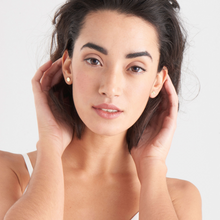 Load image into Gallery viewer, Silver Crush Disc Stud Earrings