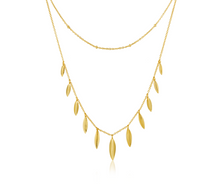 Load image into Gallery viewer, Gold Leaf Double Necklace