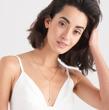 Load image into Gallery viewer, Gold Crush Disc Y Necklace