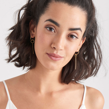 Load image into Gallery viewer, Silver Modern Solid Drop Earrings