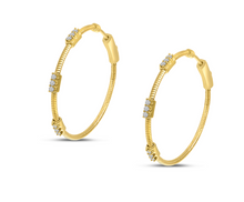 Load image into Gallery viewer, Diamond Flex Hoop Earrings