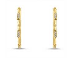 Load image into Gallery viewer, Diamond Flex Hoop Earrings