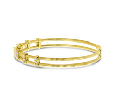 Load image into Gallery viewer, Double Row Diamond Flex Cuff