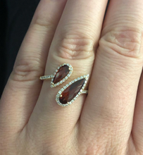 Load image into Gallery viewer, Offset Diamond Duo Pear