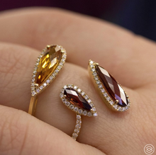 Load image into Gallery viewer, Offset Diamond Duo Pear