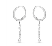 Load image into Gallery viewer, Diamond Huggie with 5 Graduated Diamonds