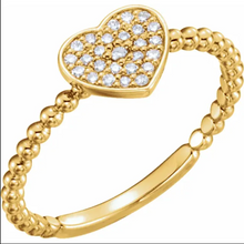 Load image into Gallery viewer, Diamond Heart Ring