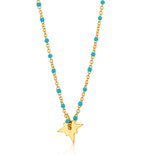 Load image into Gallery viewer, Gold Dotted Star Necklace