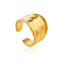 Load image into Gallery viewer, Gold Crush Wide Adjustable Ring