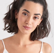 Load image into Gallery viewer, Gold Modern Solid Drop Earrings