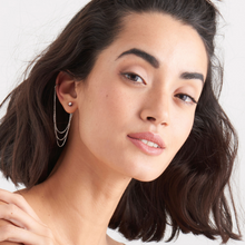 Load image into Gallery viewer, Gold Drape Earrings