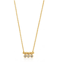 Load image into Gallery viewer, Gold Shimmer Triple Stud Necklace