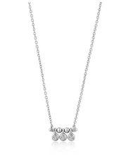 Load image into Gallery viewer, Silver Shimmer Triple Stud Necklace