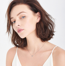 Load image into Gallery viewer, Silver Shimmer Triple Stud Necklace