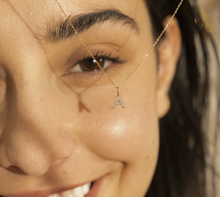 Load image into Gallery viewer, diamond initial charm a