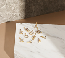 Load image into Gallery viewer, diamond initial charms