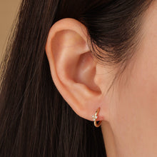 Load image into Gallery viewer, CLOVER |Single Diamond Huggie Hoop Hoops & Huggies AURELIE GI
