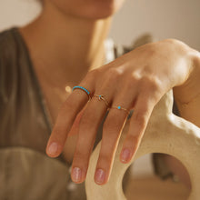 Load image into Gallery viewer, MARIA | Turquoise Stacking Ring by Aurelie Gi — on model
