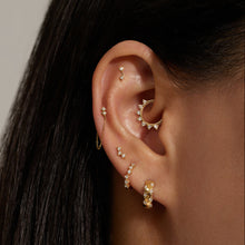 Load image into Gallery viewer, MILA | Lab Grown Diamond Threadless Flatback Earring by Aurelie Gi — on model

