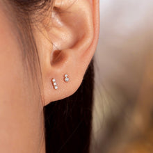 Load image into Gallery viewer, AGNES | Triple Diamond Single Stud by Aurelie Gi — detail view
