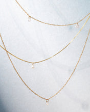 Load image into Gallery viewer, PIROUETTE | Single Floating Diamond Necklace by Aurelie Gi — alternate angle
