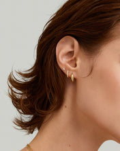 Load image into Gallery viewer, Celestial Domed Lab Grown Diamond Single Huggie Hoop by Aurelie Gi — detail view
