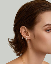 Load image into Gallery viewer, Lab Grown Diamond Huggie Hoop by Aurelie Gi — alternate angle
