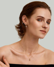 Load image into Gallery viewer, Lab Grown Aquamarine Necklace Charm by Aurelie Gi — on model
