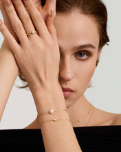 Load image into Gallery viewer, SIRIUS | Bezel Set Pear Shaped Lab Grown Diamond Bracelet by Aurelie Gi — on model
