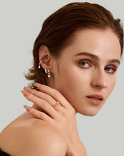 Load image into Gallery viewer, MAISON | Pearl and Lab Grown Diamond Dangling Single Stud Earring by Aurelie Gi — detail view
