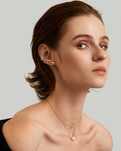 Load image into Gallery viewer, ALBA | Double Pearl Single Stud Earring by Aurelie Gi — on model
