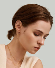 Load image into Gallery viewer, Round Lab Grown Diamond Earring Charm by Aurelie Gi — on model
