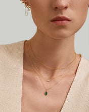 Load image into Gallery viewer, Lab Grown Emerald Necklace Charm by Aurelie Gi — detail view
