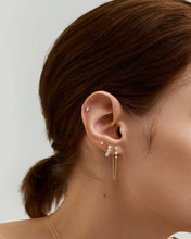 Load image into Gallery viewer, Lab Grown Diamond Drop Chain Stud Earring by Aurelie Gi — detail view
