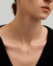 Load image into Gallery viewer, Lab Grown Diamond Cross Necklace by Aurelie Gi — detail view
