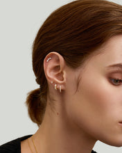Load image into Gallery viewer, Marquise Trio Lab Grown Diamond Flatback Stud by Aurelie Gi — alternate angle
