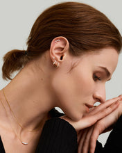Load image into Gallery viewer, BRIAR | Triple Marquise Lab Grown Diamond Threaded with Flatback by Aurelie Gi — on model
