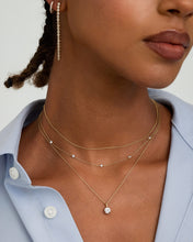 Load image into Gallery viewer, Lab Grown Diamond Station Necklace by Aurelie Gi — on model
