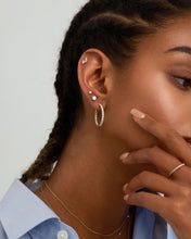 Load image into Gallery viewer, Lab Grown Diamond Pavé Single Hoop by Aurelie Gi — alternate angle
