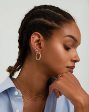 Load image into Gallery viewer, Clustered Marquise Lab Grown Diamond Flatback Stud by Aurelie Gi — on model
