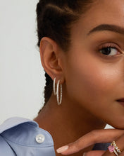 Load image into Gallery viewer, Lab Grown Diamond Pavé Single Hoop by Aurelie Gi — detail view
