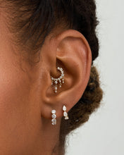 Load image into Gallery viewer, LEILANI | Triple Pear Lab Grown Diamond Single Huggie by Aurelie Gi — detail view
