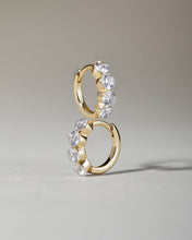 Load image into Gallery viewer, Lab Grown Diamond Huggie Hoop by Aurelie Gi — alternate angle
