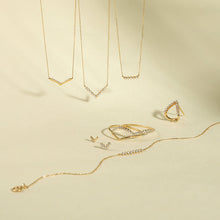 Load image into Gallery viewer, DREAM | Lab Grown Diamond Wishbone Necklace by Aurelie Gi — alternate angle
