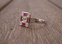 Load image into Gallery viewer, Vintage Ruby &amp; Diamond Ring
