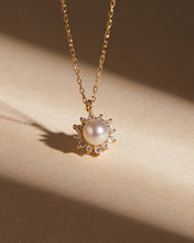 Load image into Gallery viewer, LISETTE |  Pearl with Lab Grown Diamond Accent Necklace by Aurelie Gi — alternate angle
